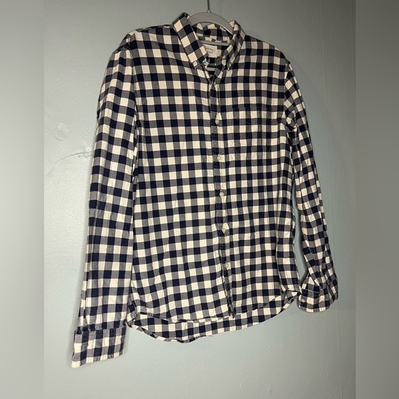 Denim & Supply Ralph Lauren blue and white checkered plaid flannel shirt - Picture 1 of 4